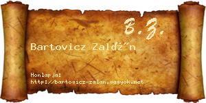 Bartovicz Zalán névjegykártya